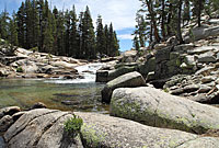 Tuolumne River Waterfall at Pothole Dome